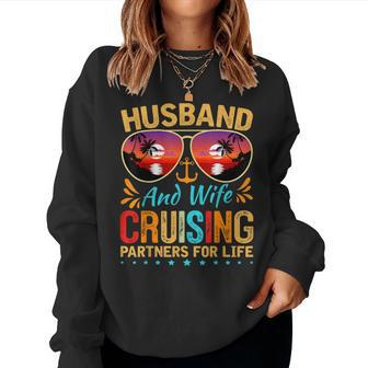 Husband Wife Cruising 2024 Cruise Vacation Couples Trip Women Sweatshirt - Seseable