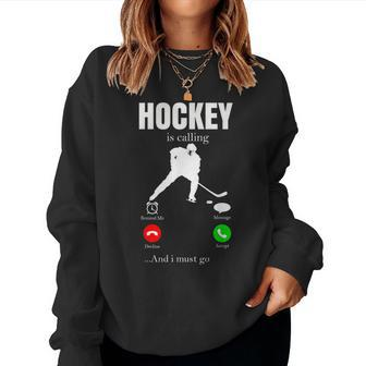 Ice Hockey Youth Puck Hockeyplayer Player Men Women Sweatshirt - Monsterry DE