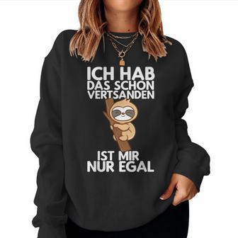 Ich Hab Das Schonerstanden Sloth Morgenmuffel Sweatshirt Frauen - Geschenkecke