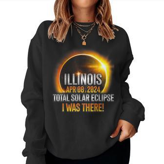 Illinois Solar Eclipse 2024 Usa Totality Women Sweatshirt - Monsterry