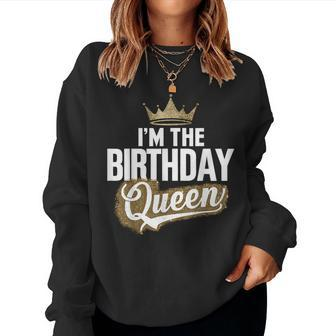 I'm The Birthday Queen Couples Matching Birthday Party Women Sweatshirt - Monsterry