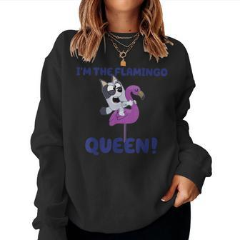 I'm The Flamingo Queen Matching Family Vacation Women Sweatshirt - Monsterry