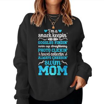 I'm A Swim Mom Of A Swimmer Mom Swimming Mother Swim Mama Women Sweatshirt - Seseable