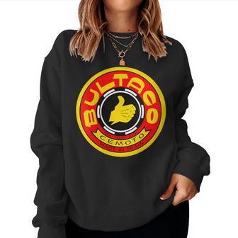 Intage Bultaco Diseño De Motocicleta Cuello Sudadera Mujer - Regaloses