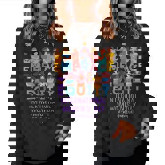 International Day Inspire Inclusion Embrace Equity Women Sweatshirt | Seseable CA