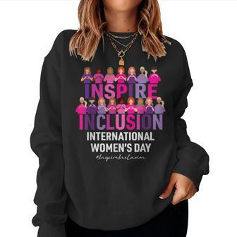 International Day Inspire Inclusion Embrace Equity Women Sweatshirt | Mazezy