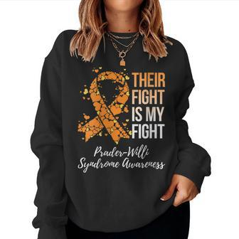 Their Fight Is My Fight Prader Willi Syndrome Awareness Women Sweatshirt - Thegiftio UK