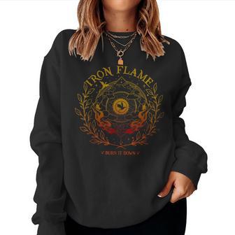 Iron Flame Retro Celestial Floral Flowers Plants Women Sweatshirt - Monsterry