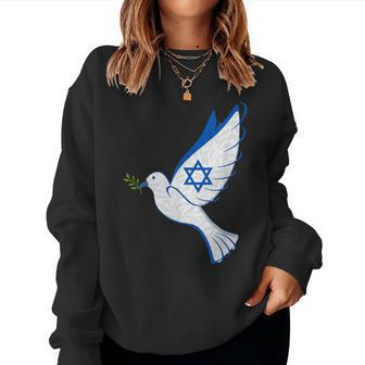 Israel Pro Support Stand Strong Peace Love Jewish Girl Women Sweatshirt - Monsterry DE