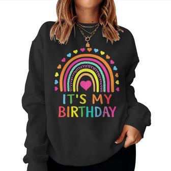 It's My Birthday For Girls Boys Rainbow Women Sweatshirt - Thegiftio UK