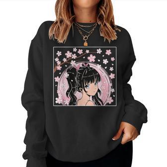Japanese Anime Girl Manga Otaku Cherry Blossom Women Sweatshirt - Monsterry UK