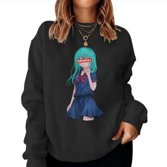 Japanese Anime Girl Notice Me Senpai Women Sweatshirt - Monsterry CA