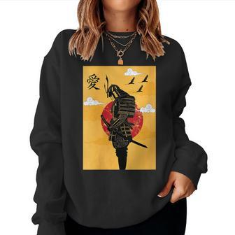 Japanese Ghost Samurai Vintage Fighter Women Sweatshirt - Monsterry UK