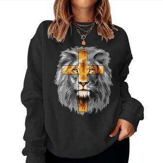 Jesus Cross Christian Faith Women Women Sweatshirt - Monsterry