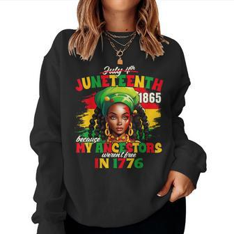 Junenth 1865 Black American African Freedom Pride Womens Women Sweatshirt - Seseable
