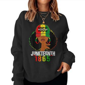Junenth 1865 Celebrate Freedom Celebrating Black Women Women Sweatshirt - Monsterry DE