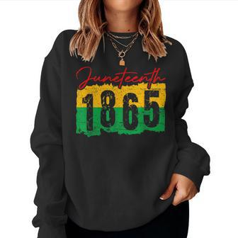 Junenth 1865 Emancipation Day Afican American Black Women Women Sweatshirt - Monsterry DE