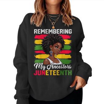 Junenth African American Girl Black Freedom Women Sweatshirt - Thegiftio UK