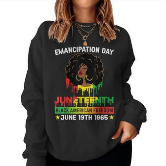 Junenth African Black American Feedom 1865 Women Sweatshirt - Seseable