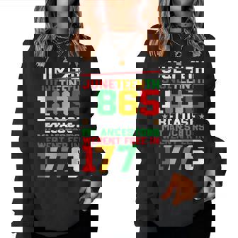 Junenth Celebrate Freedom 1865 African American Women Women Sweatshirt - Seseable