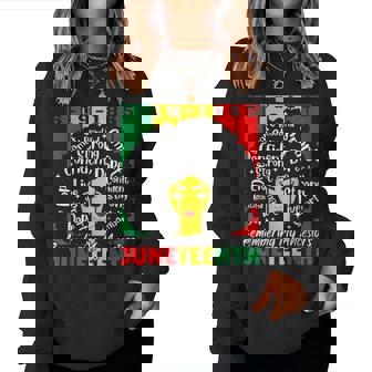 Junenth Celebrating Black Freedom 1865 Pride Black Women Women Sweatshirt - Seseable
