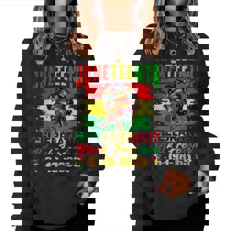 Junenth Celebrating Black Freedom Junenth 1865 Women Sweatshirt - Thegiftio UK