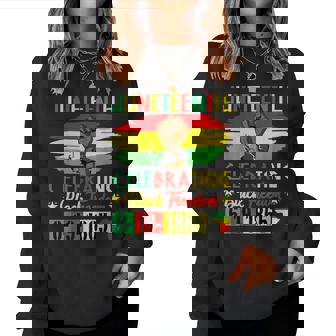 Junenth Celebrating Black Freedom June 19 1865 Women Women Sweatshirt - Seseable