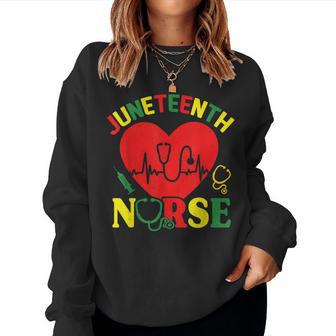Junenth Nurse Groovy Retro African Scrub Top Black Women Women Sweatshirt - Thegiftio UK