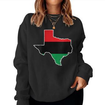 Junenth Pan African Flag Texas Freedom Day Women Sweatshirt - Monsterry DE