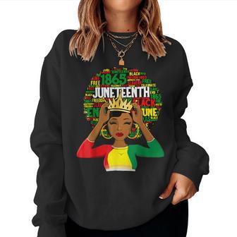 Junenth Queen African American Black Afro Women Sweatshirt - Thegiftio UK