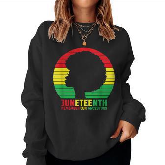 Junenth Remember Our Ancestors Black African Women Women Sweatshirt - Monsterry