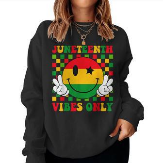 Junenth Vibes Only 1865 African Smile Face Girls Women Sweatshirt - Seseable