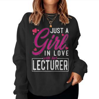 Just A Girl In Love With Her Lecturer Women Sweatshirt - Monsterry