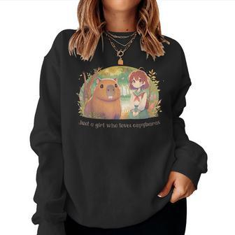 Just A Girl Who Loves Capybaras Women Sweatshirt - Monsterry CA