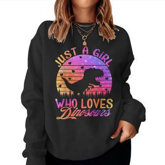 Just A Girl Who Loves Dinosaurs Women Sweatshirt | Mazezy