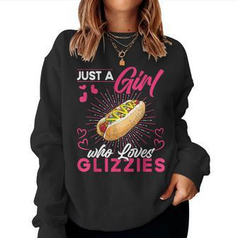 Just A Girl That Loves Glizzies Big Glizzy Gobbler Women Sweatshirt - Seseable