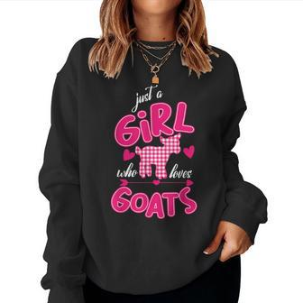Just A Girl Who Loves Goats Love Arrow Women Sweatshirt - Monsterry UK