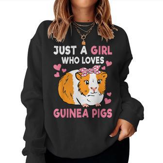 Just A Girl Who Loves Guinea Pigs Cute Guinea Pig Lover Women Sweatshirt | Seseable UK