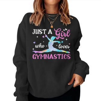 Just A Girl Who Loves Gymnastics Cheerleader Girls Women Sweatshirt - Seseable