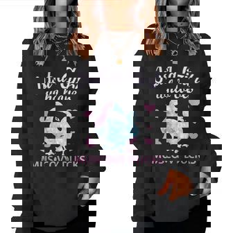 Just A Girl Who Loves Muscovy Duck Cute Duck Owner Women Sweatshirt - Monsterry