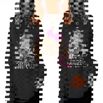 Just A Girl Who Loves Pugs Cute Pug Print Women Sweatshirt - Thegiftio UK