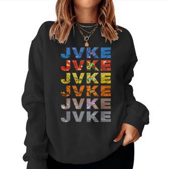 Jvke Colorful With Butterfly And Snake Vintage Retro Women Sweatshirt - Thegiftio UK
