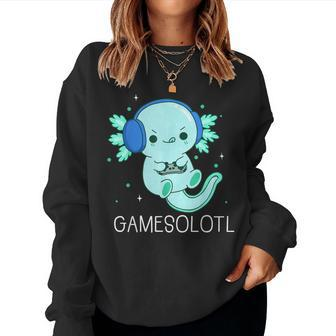 Kawaii Gamesolotl Axolotl Gamer Anime Boys Girls Women Sweatshirt | Mazezy
