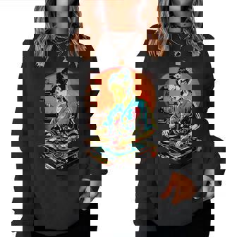 Kimono Japonais Rétro Geisha Girl Edm Djaporwave Esthétique Women Sweatshirt - Cadeauxyz