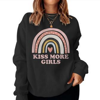 Kiss More Girls Lesbian Bisexual Lgbtq Pride Month 2021 Women Sweatshirt - Monsterry