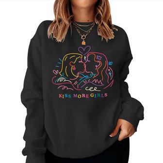Kiss More Girls Lesbian Lgbtq Women Sweatshirt - Thegiftio UK