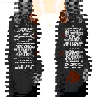 La Esposa Del Electricista Solo Porque Es Electricista Multitarea Cuello Sudadera Mujer - Regaloses