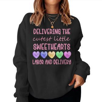 Labor And Delivery Nurse Valentine's Day L&D Nurse Women Sweatshirt - Monsterry