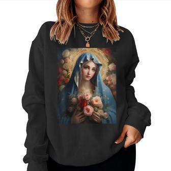 Our Lady Virgin Mary Holy Mary Holy Virgin Mother Mary Women Sweatshirt - Thegiftio UK