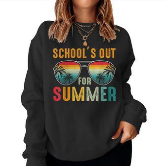Last Day Of School Retro Schools Out For Summer Teacher Boys Women Sweatshirt | Mazezy UK